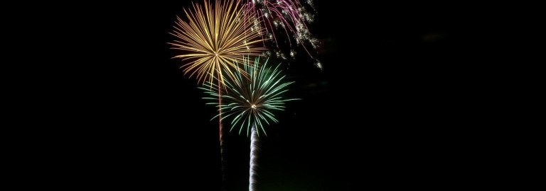 Feuerwerk am Nachthimmel
