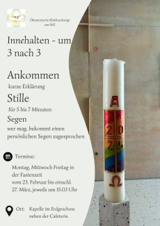 Innehalten - um 3 nach 3