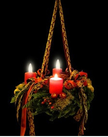 Adventskranz, 3 Kerzen