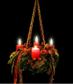 Adventskranz, 4 Kerzen
