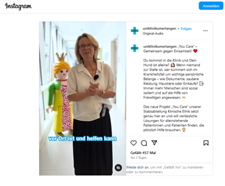 Pfarrerin Kathrin Kaffenberger, Kinder- und Jugendklinik Erlangen